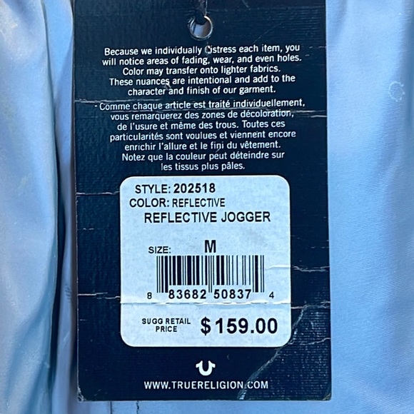True Religion reflective joggers NWT - Picture 5 of 10